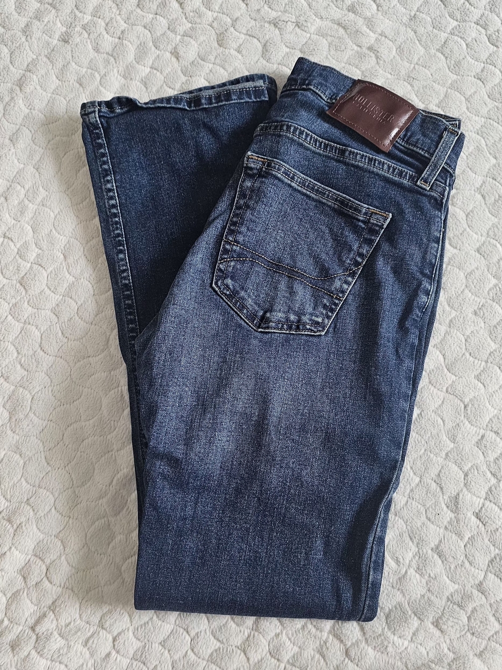 Hollister Men's Dark Blue Boot Epic Flex Jeans 28x32